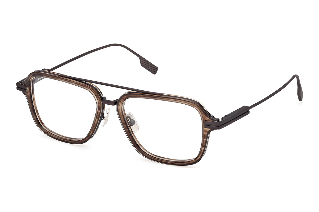 Zegna   EZ5297 050 Hellbraun /Gestreift