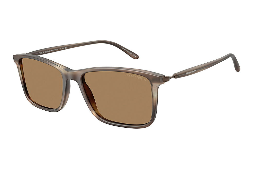 Giorgio Armani   AR8218 6167M4 Photo BrownMatte Striped Brown