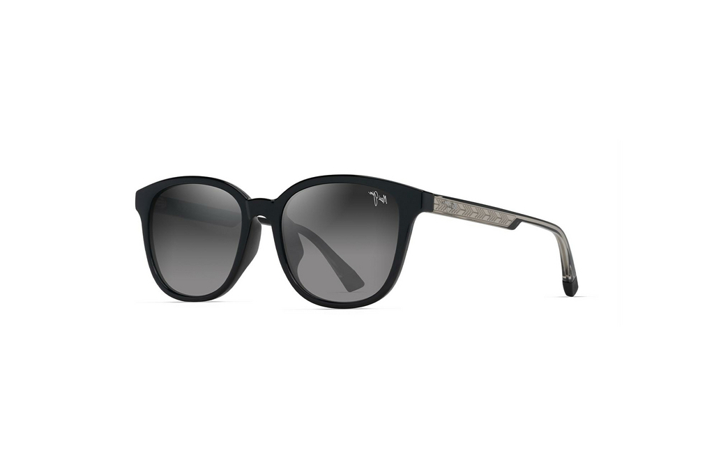 Maui Jim   Kuikahi AF GS647-14A Neutral GreyShiny Black w/Trans Light Grey