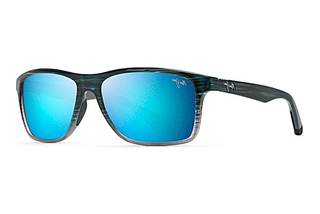 Maui Jim Onshore B798-03S Blue HawaiiBlue Black Stripe Fade