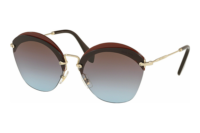 Miu miu women's irregular best sale 63mm sunglasses